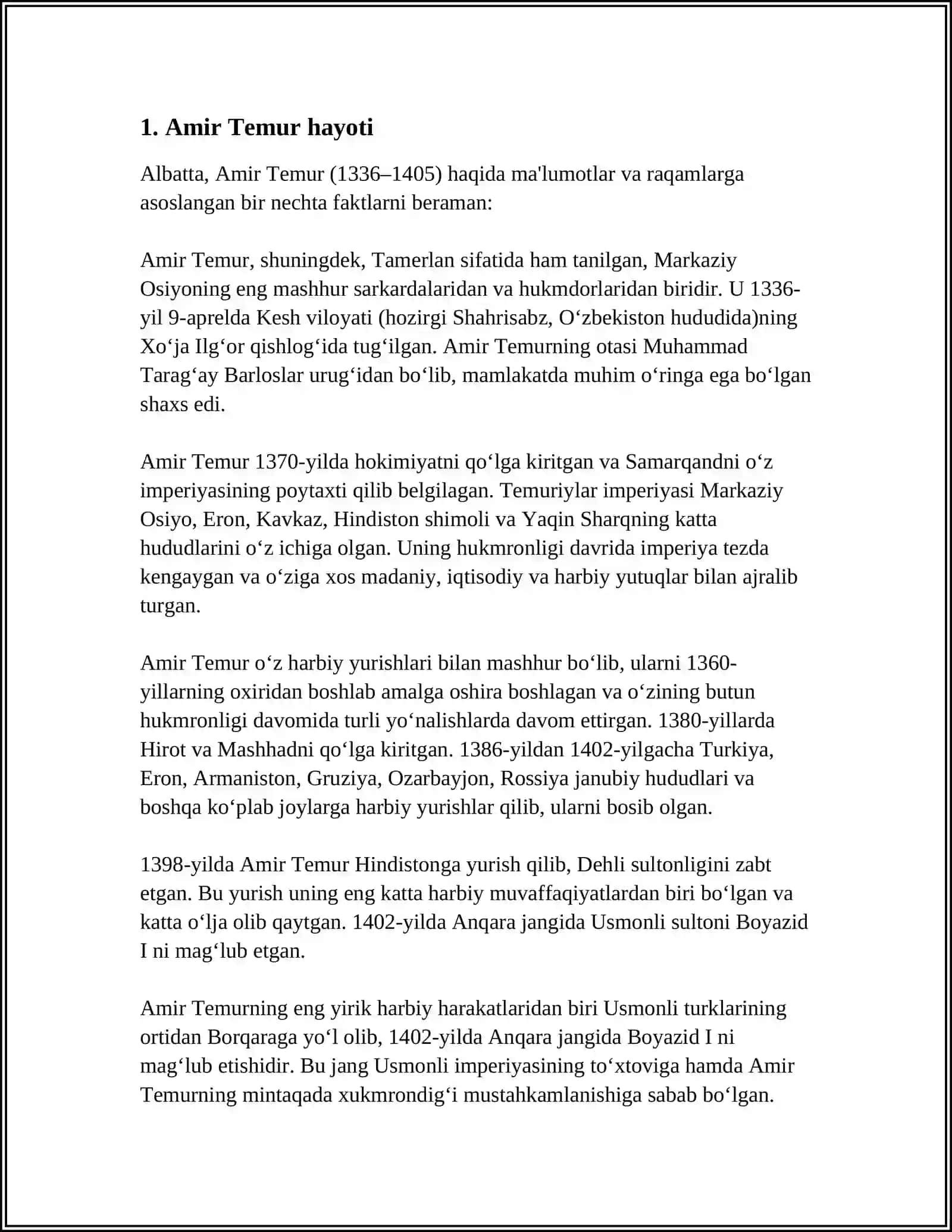 AMIR TEMUR BUYUK DAVLAT ARBOBI 3