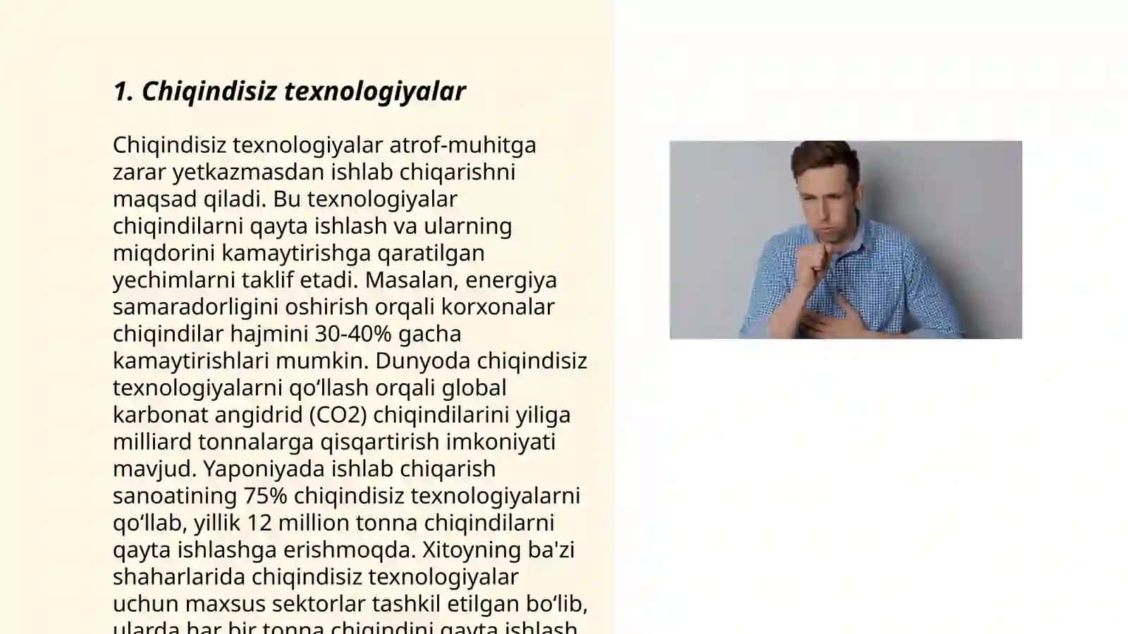 Chiqindisiz va chiqindili texnologiya 3