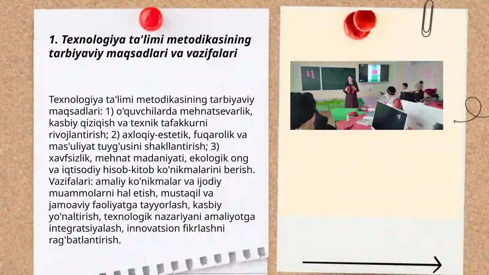 Texnologiya ta'limi metodikasi fanining tarbiyadagi oʻrni nima lardan iboratligini aniqlash 3