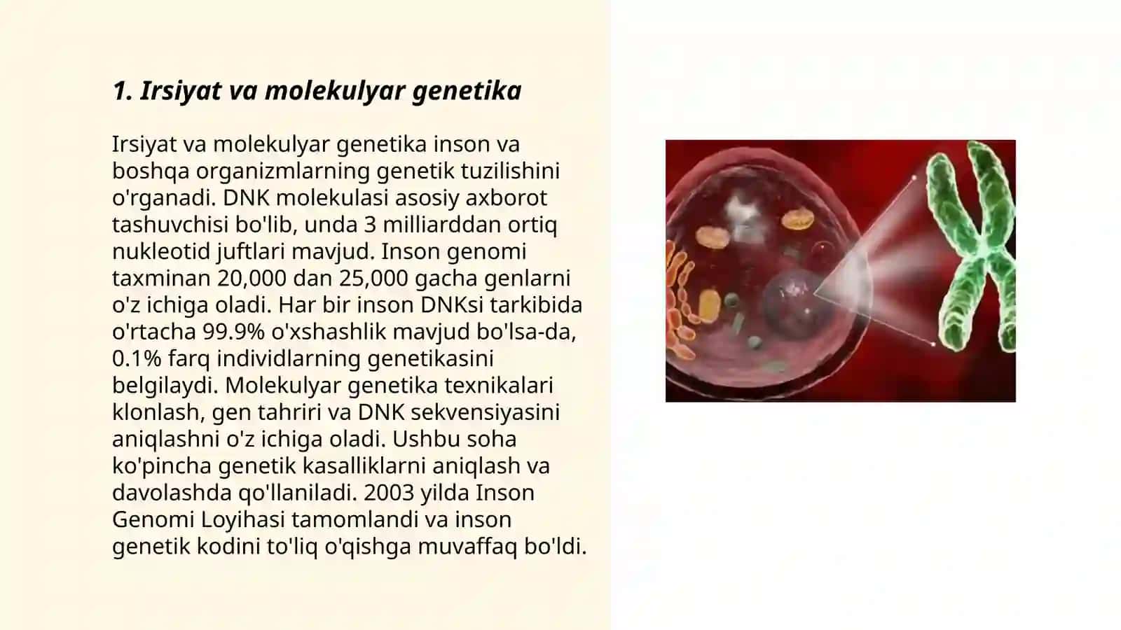 Irsiyat va irsiy kasalliklar 3
