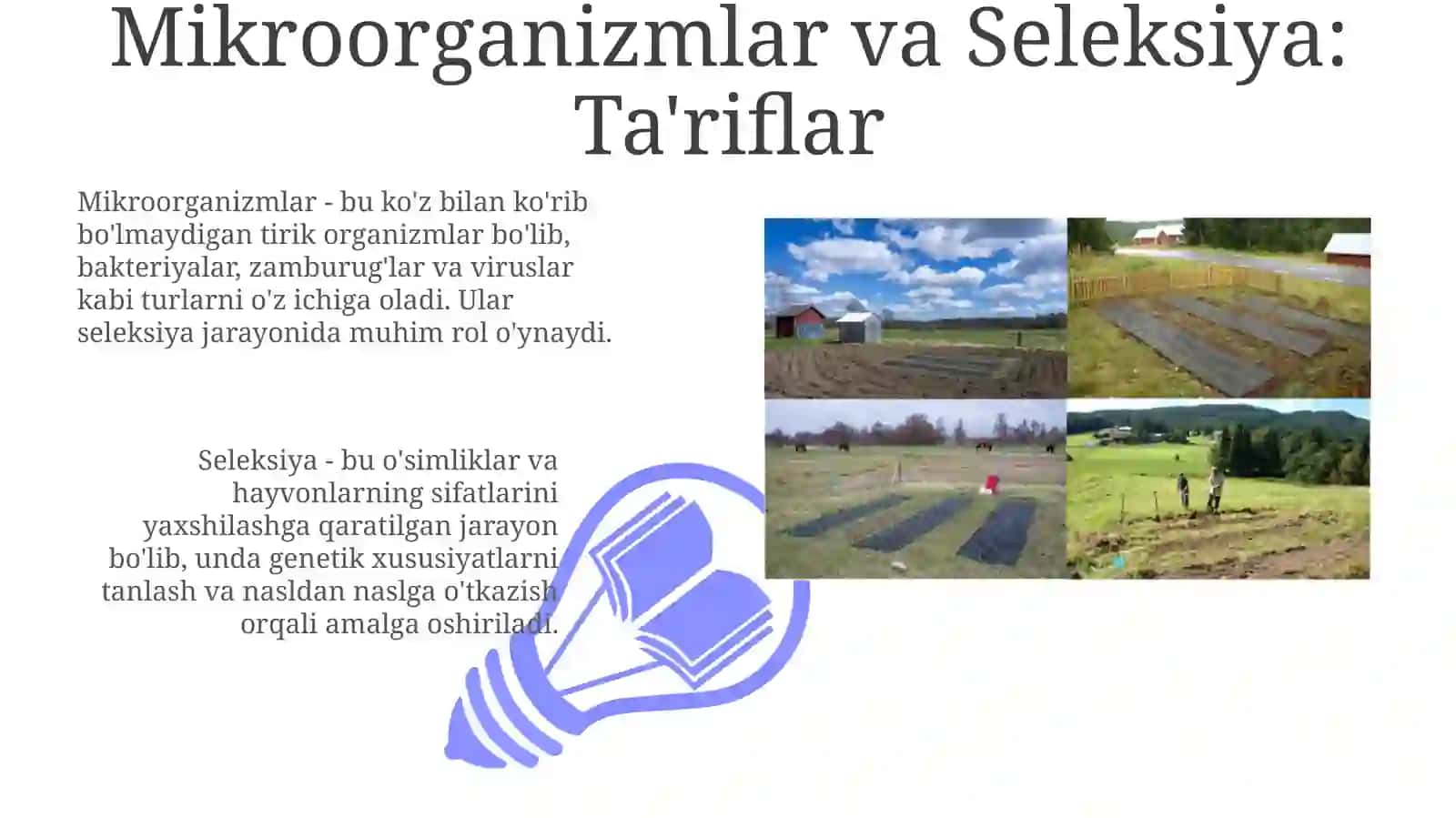 Mikroorganizim oʻsimlik va hayvonlar seleksiyasi mavzulariga doir infografika tuzish 3