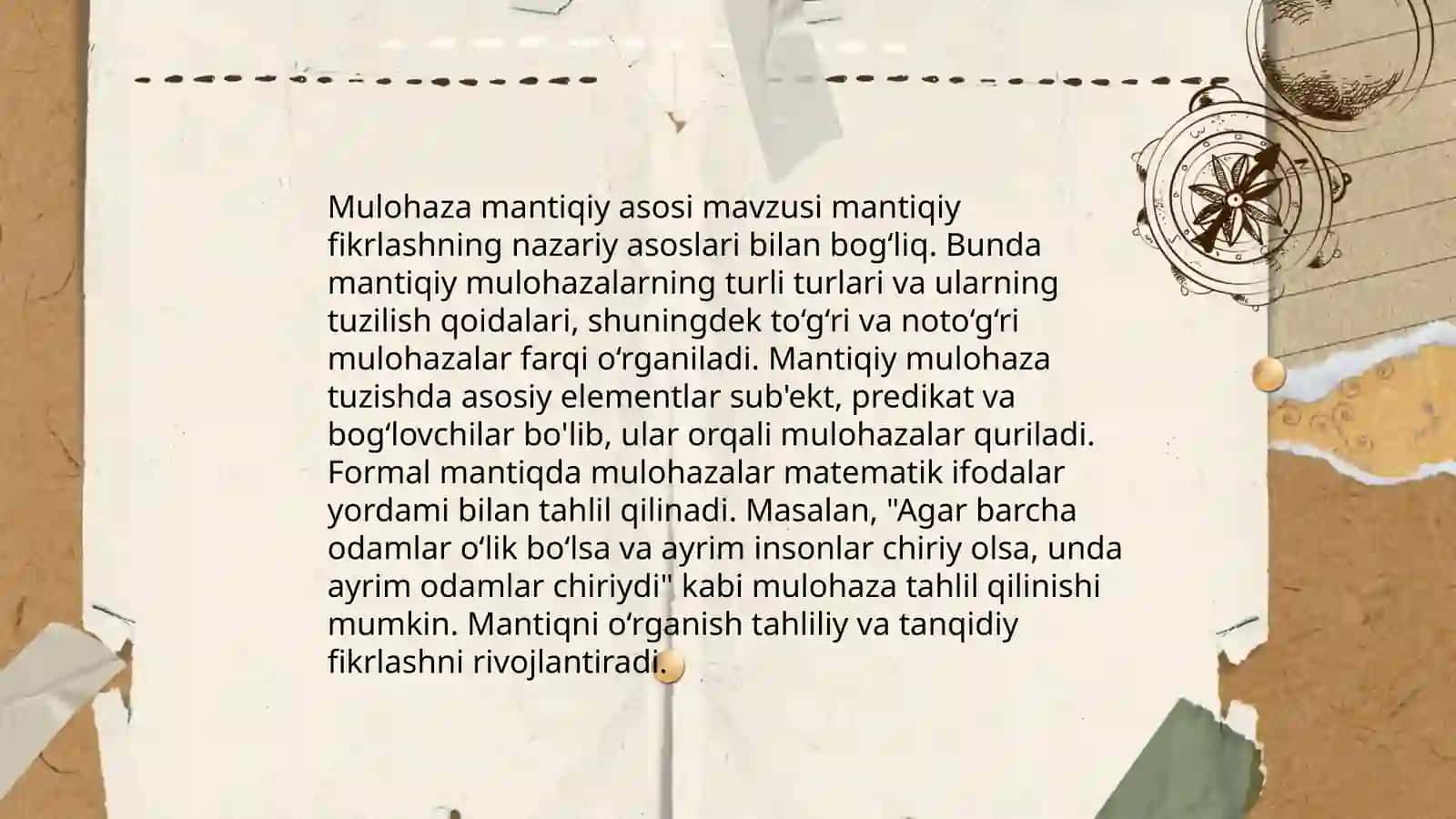 Mulohazalar hisobining aksiomalar sistemasi 3