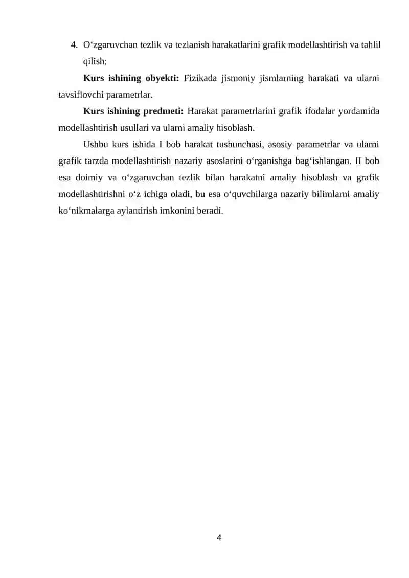 HARAKAT PARAMETRLARINI GRAFIK TARZDA MODELLASHTIRISH 3