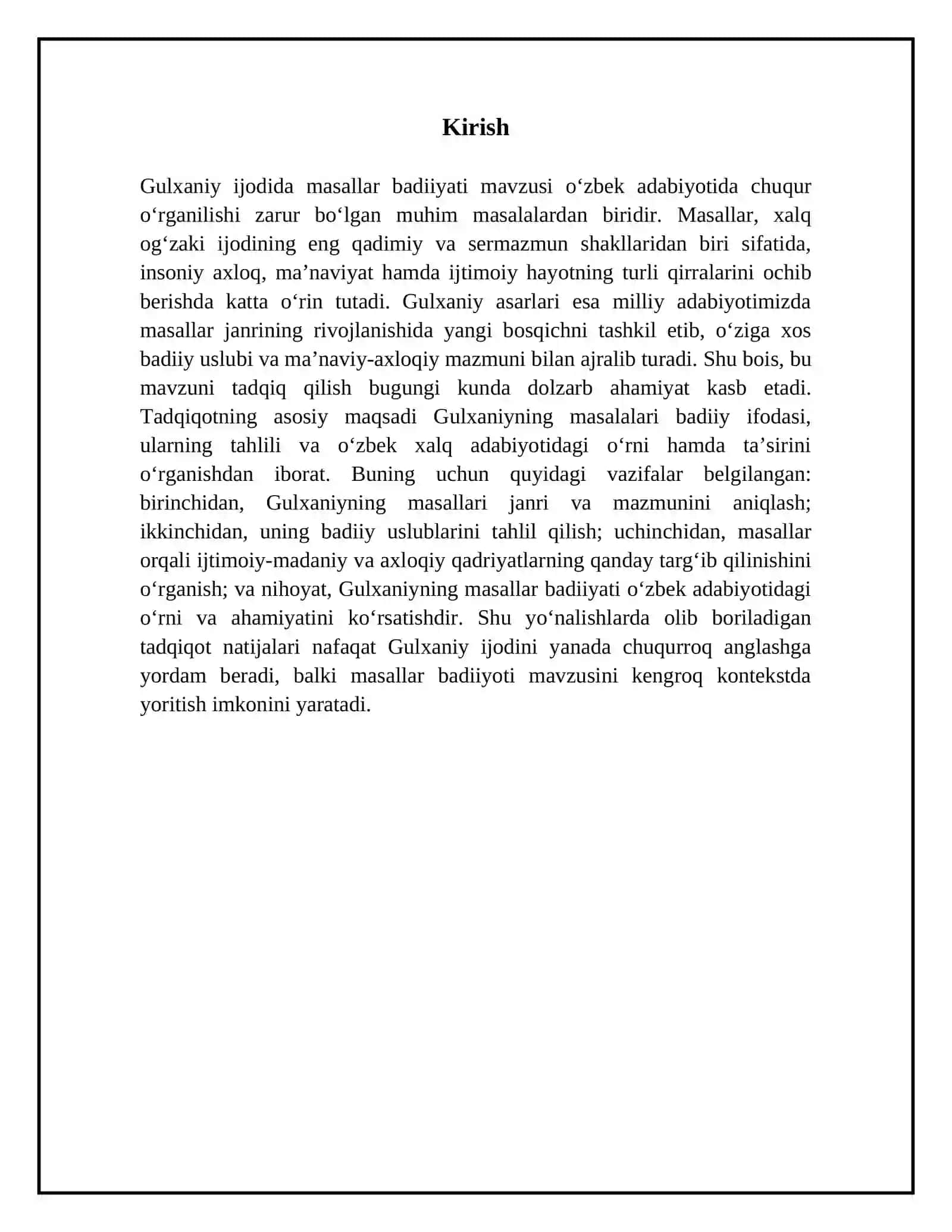 Gulxaniy ijodida masallar badiiyati 3
