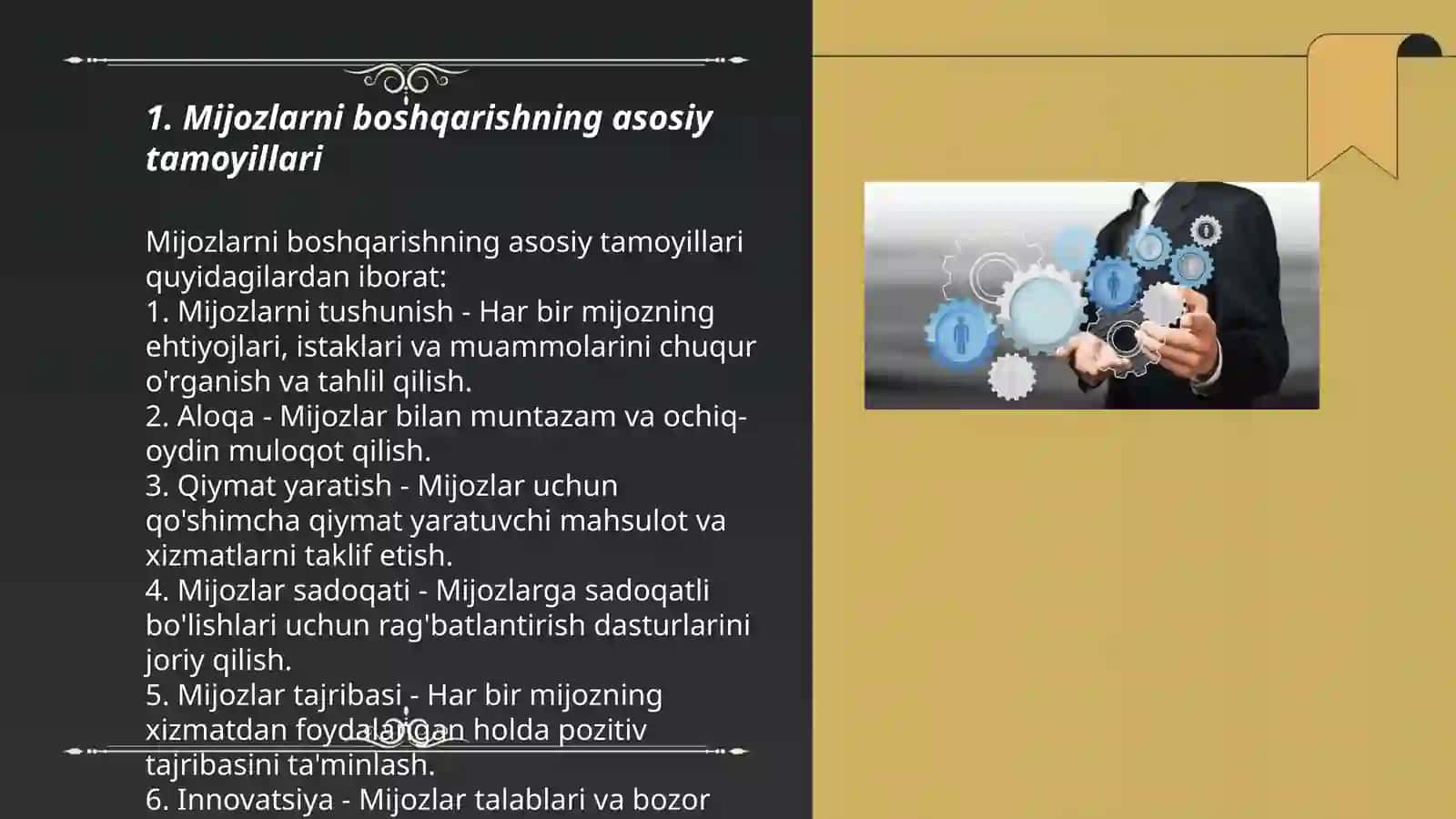 Mijozlarni boshqarishning asosiy tamoyillari 3