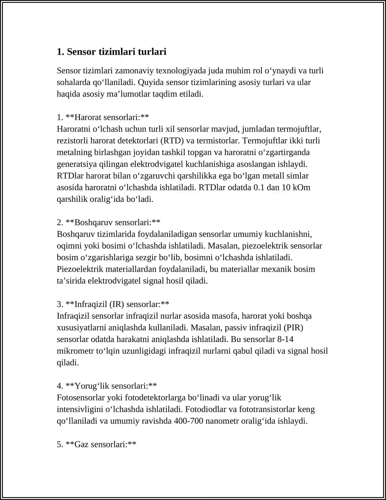 SENSOR TIZIMI TERI ANALIZATORI LOKALIZATSIYA ANIQLASH 3