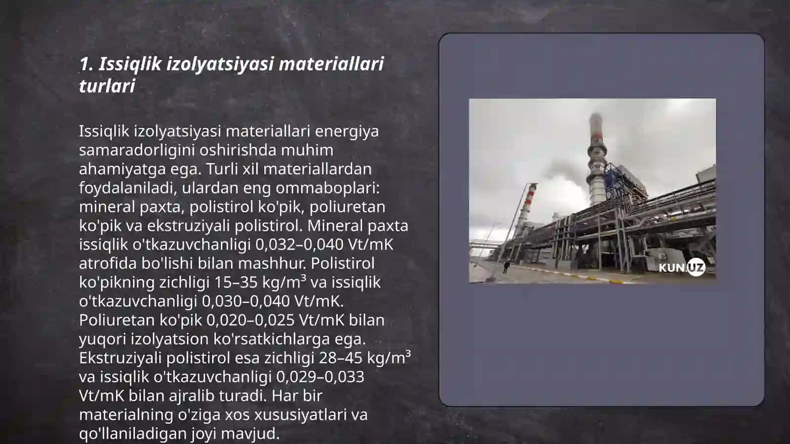 Issiqlik izolyatsiyasi va akustika ashyolari 3