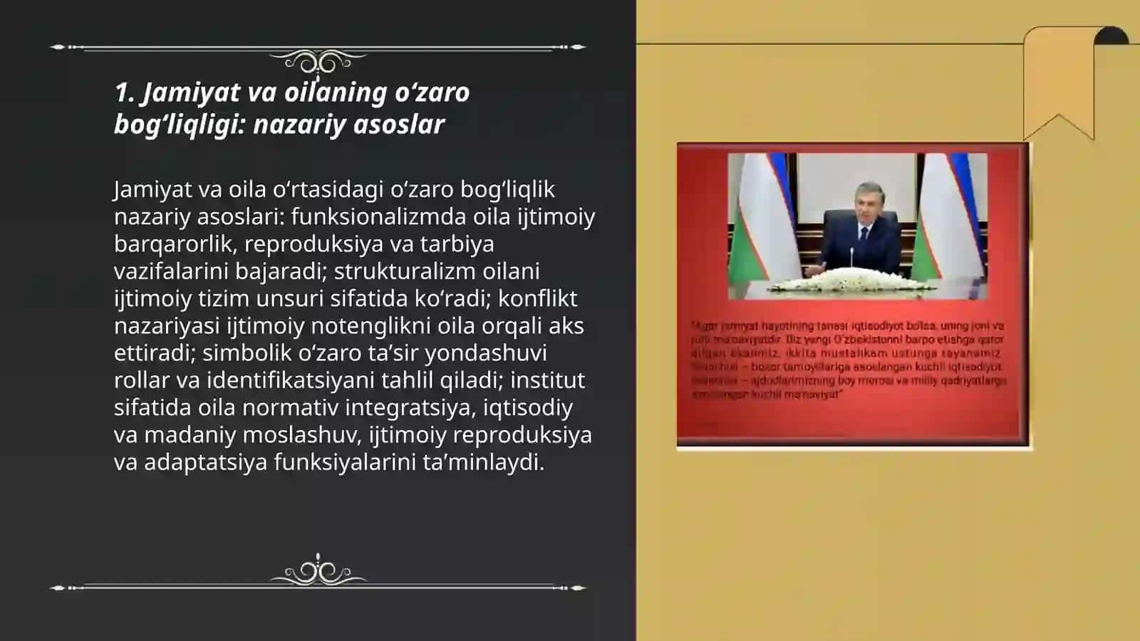 Jamiyat va oilaning bir bogʻini 3