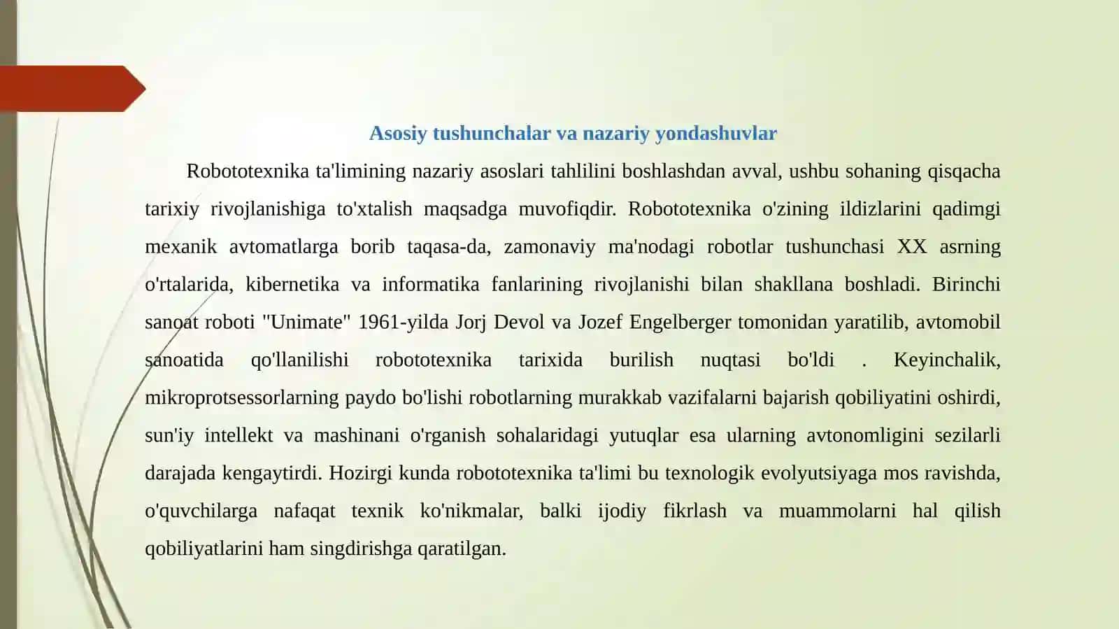 Robototexnika asoslarini rivojlantirish metodlari 3