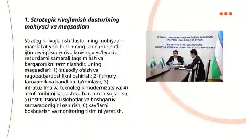 Strategik rivojlanish dasturlarining tayyorlanishi va ahamiyati 3