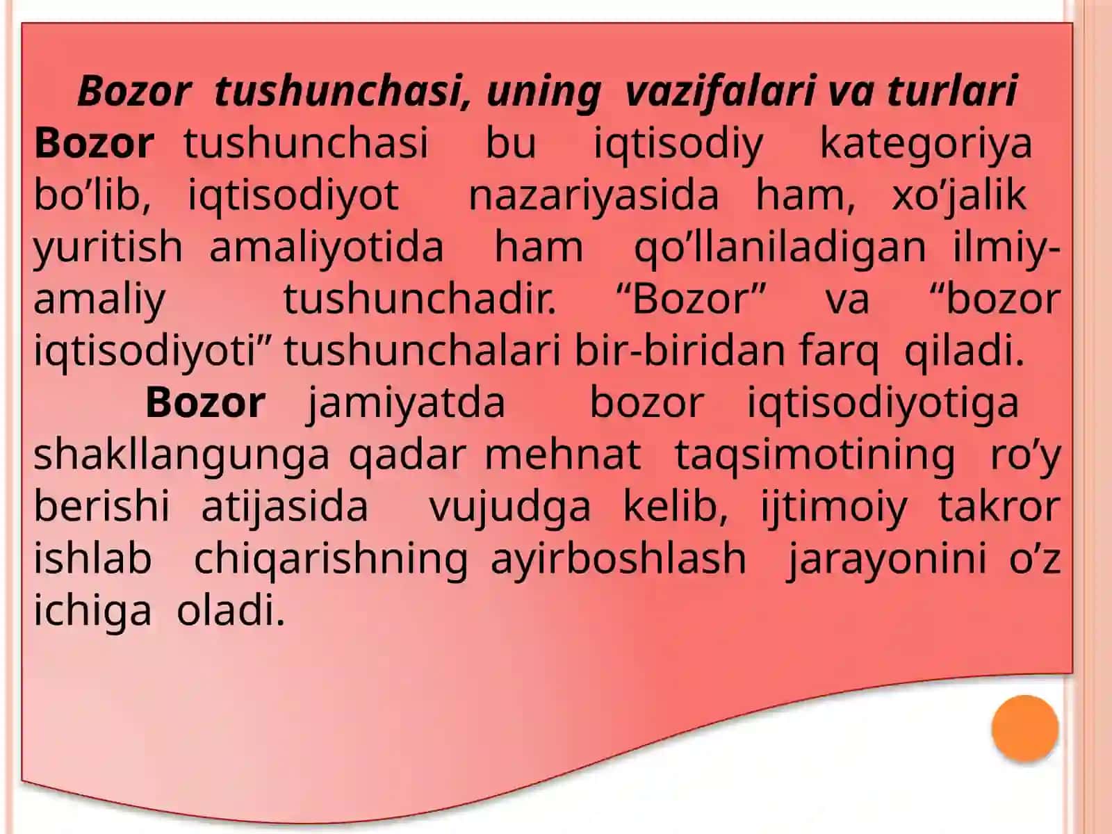 Bozor iqtisodiyotining afzalliklari  va kamchiliklari 3