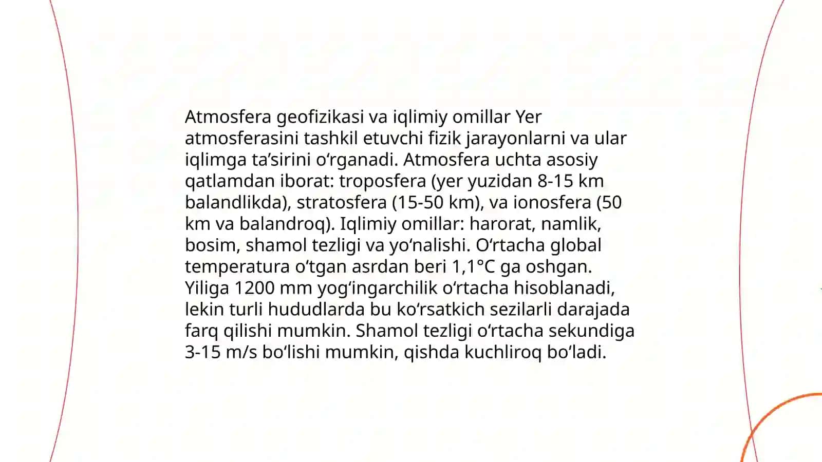Atmosfera geofizikasi va iqlimiy omillar 3