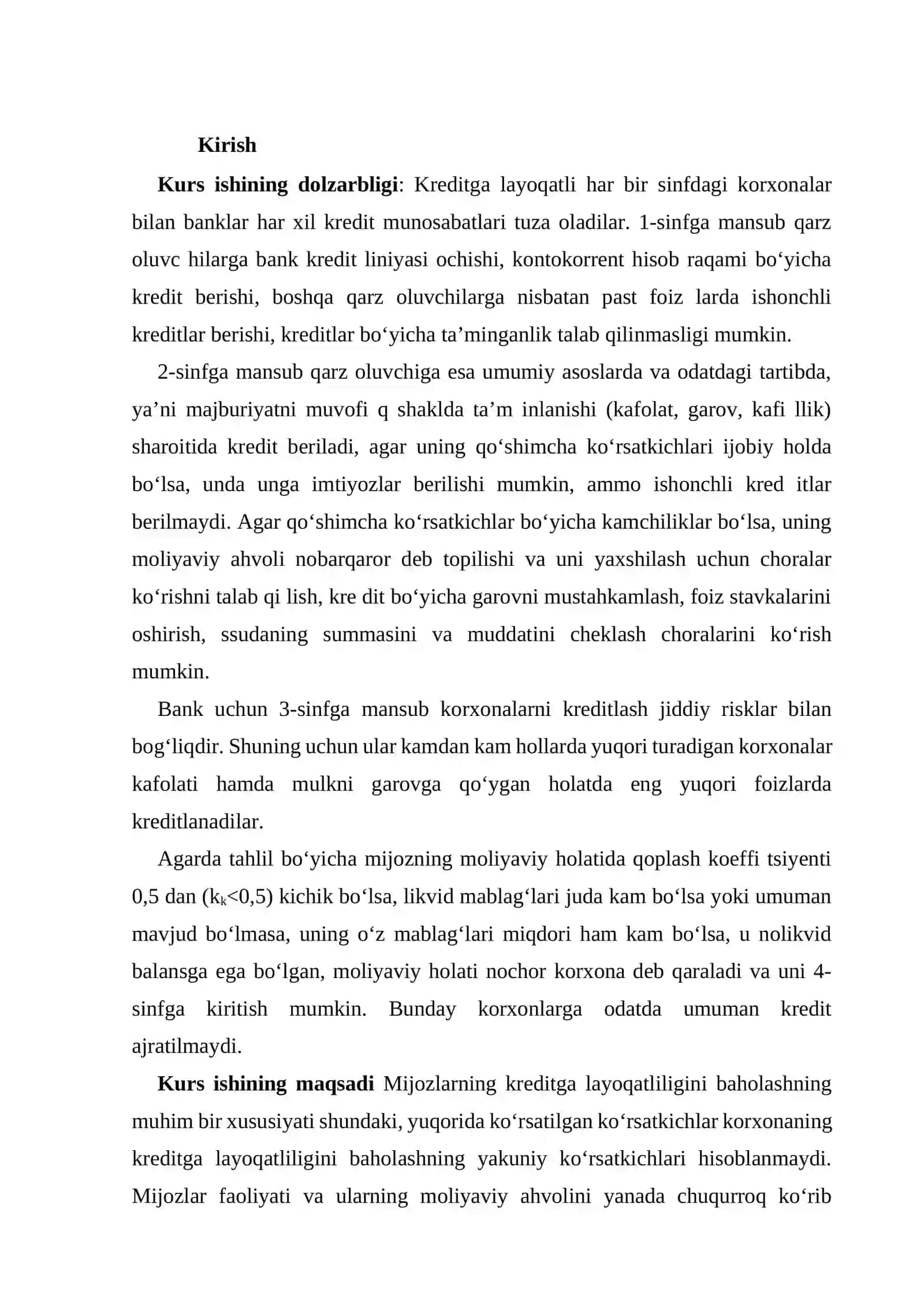 ‘‘BANKLARDA BUXGALTERIYA HISOBI ASOSLARI’’ FANIDAN KURS ISHI 3