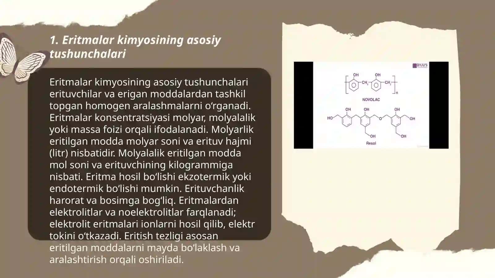 Eritmalar kimyosi. Aniq konentrasiyali (foiz, normal va molyar) eritmalar tayyorlash 3