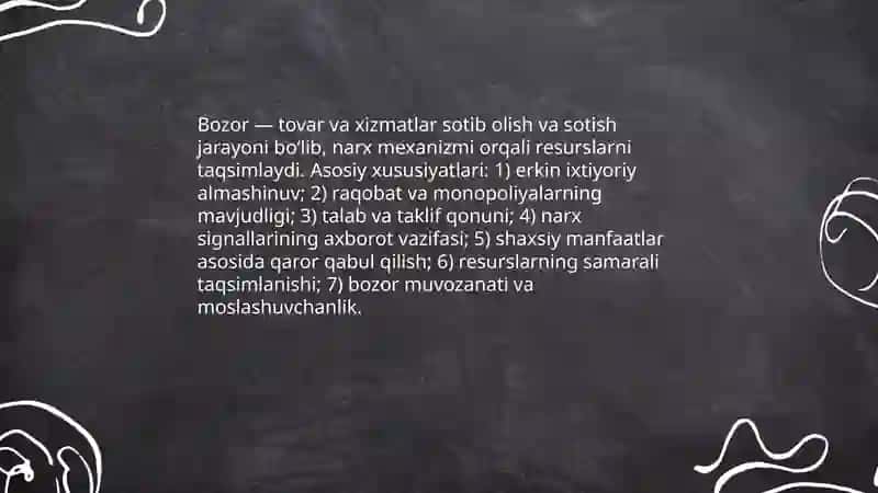 Iqtisodiyot nazariyasi. Bozor va uning vazifalari 3