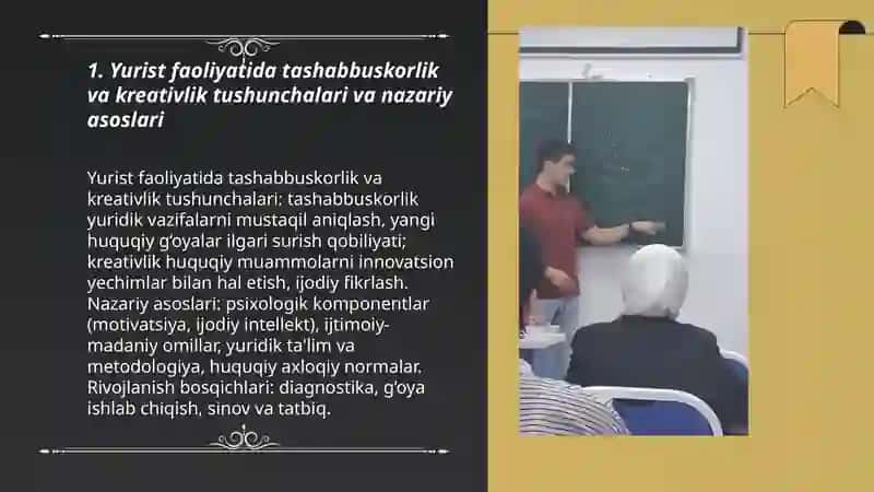 Yurist faoliyatida tashabuskorlik va kryativlik 3