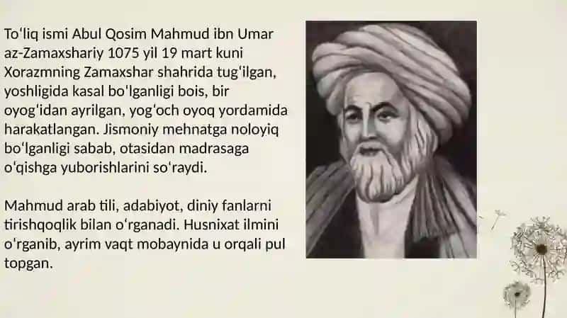 Abu-l-Qosim MahmudibnUmar az-Zamaxshariy 3