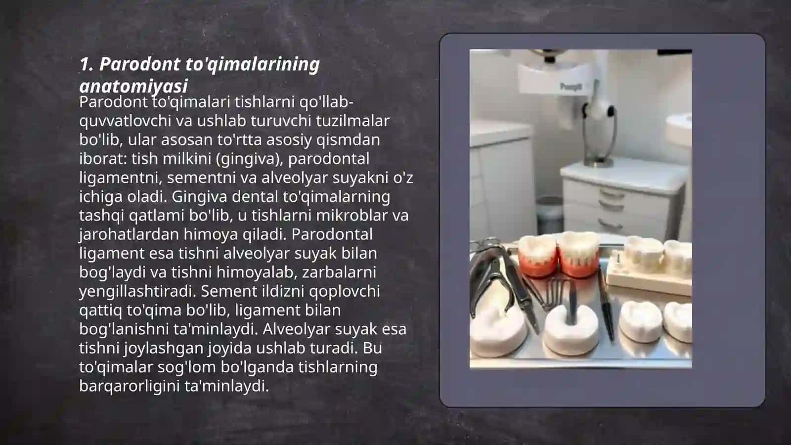 Paradont to'qimasining funksional zo'riqishi travmatik okklyuziya, tishlarni tanlab charxlash 3