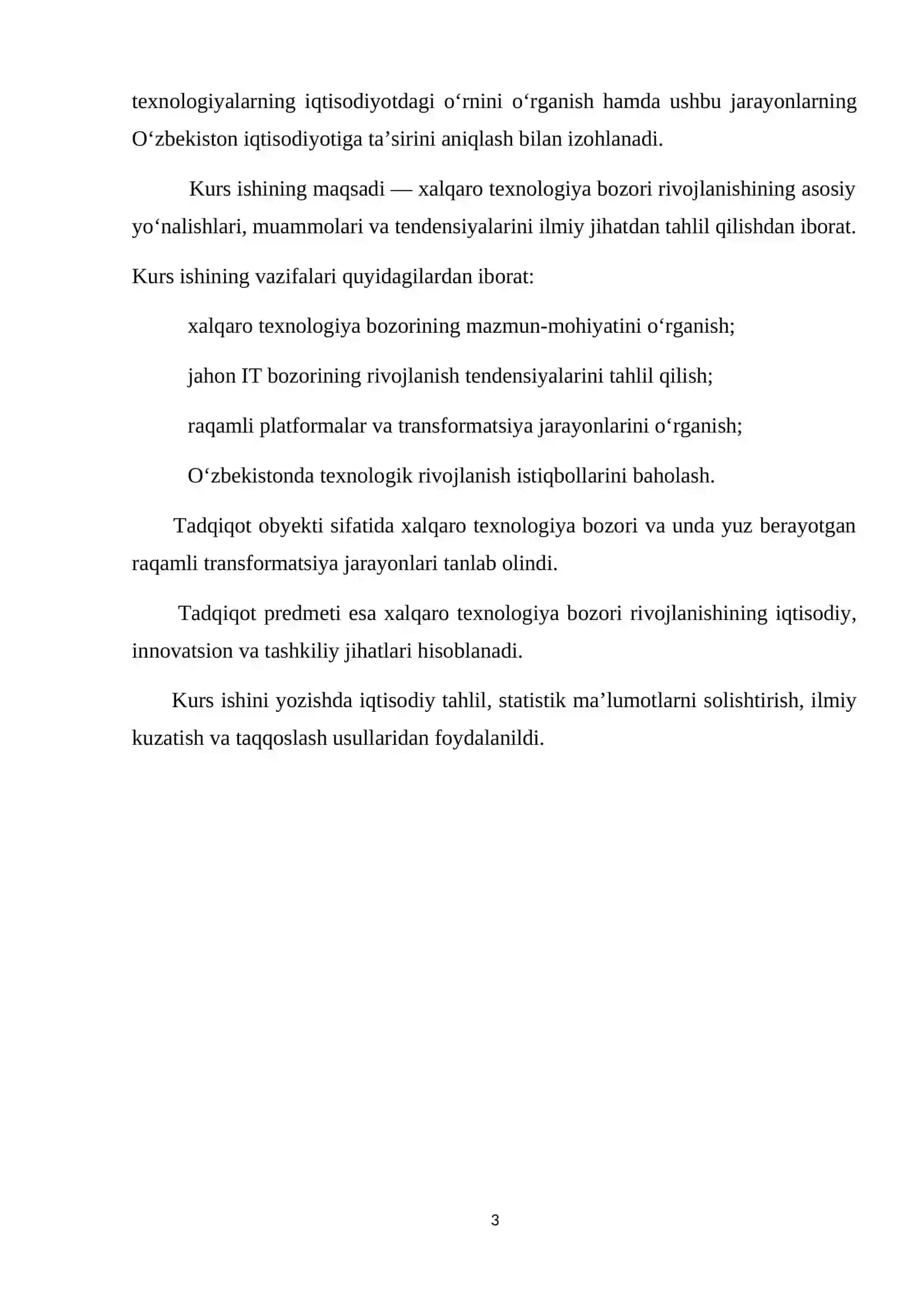XALQARO TEXNOLOGIYA BOZORI RIVOJLANISH MUAMMOLARI VA TENDENSIYALARI 3