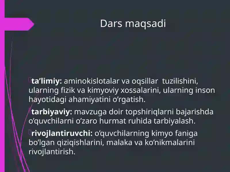 AMINOKISLOTA VA OQSILLAR 3