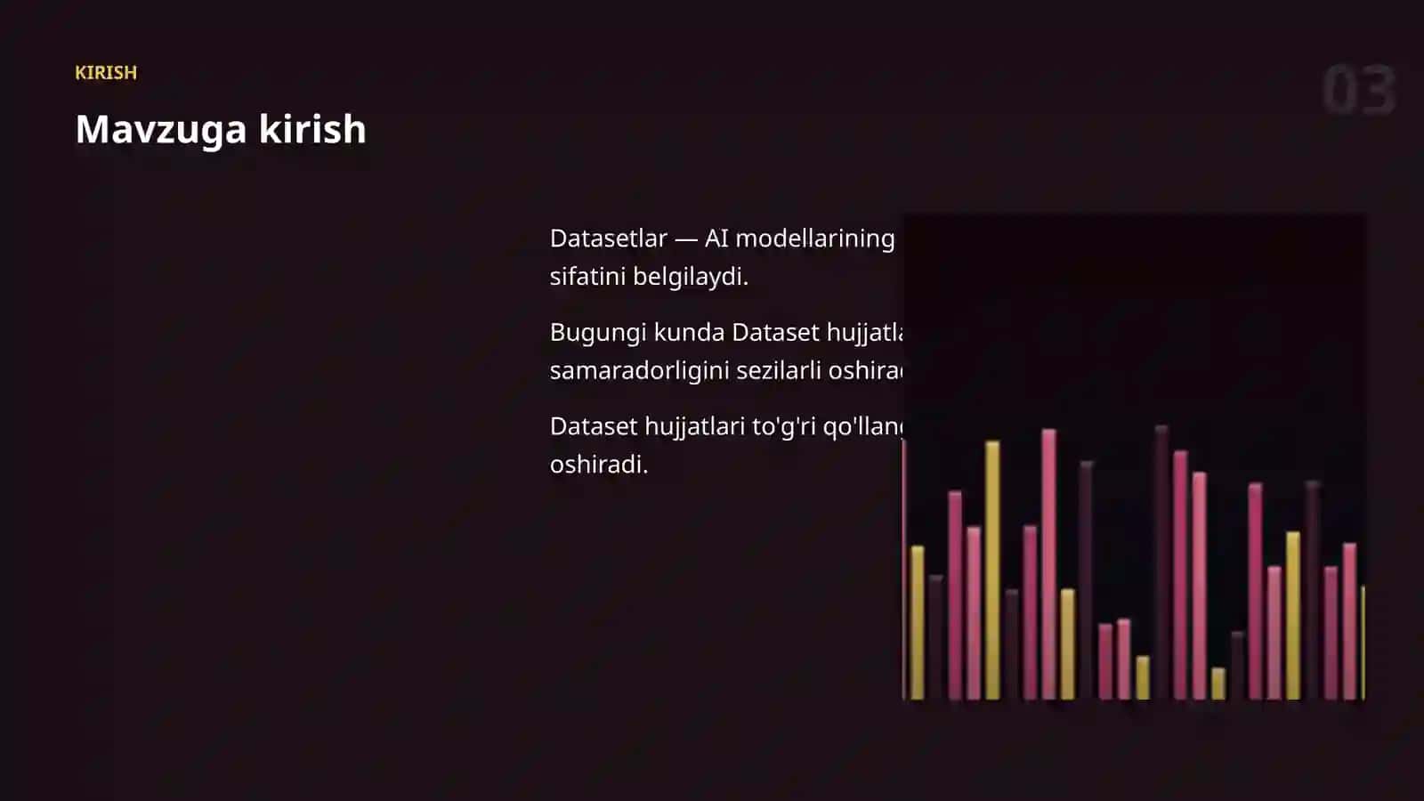 Datasetlar va ma'lumot 3