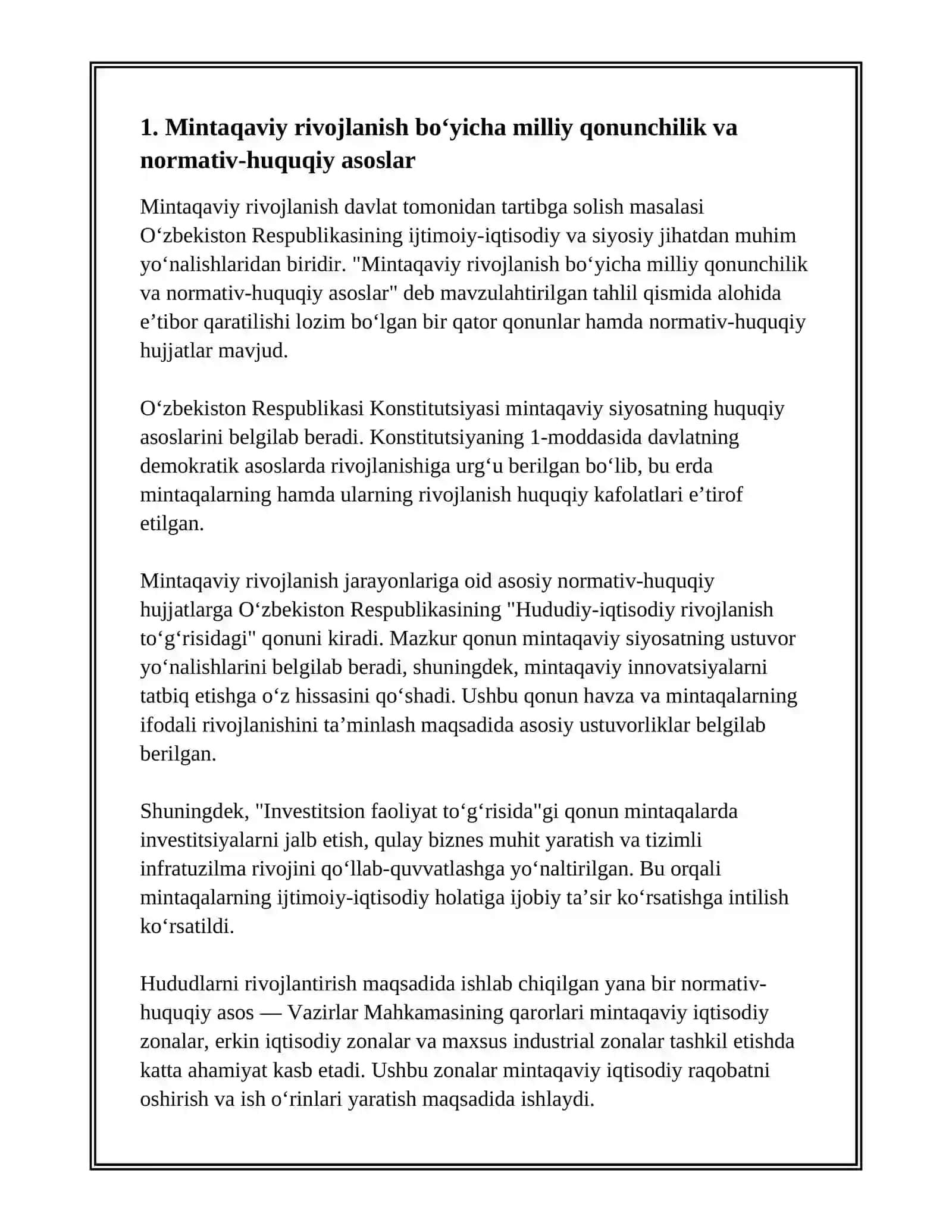 MINTAQAVIY RIVOJLANISHNI DAVLAT TOMONIDAN TARTIBGA SOLISH 3