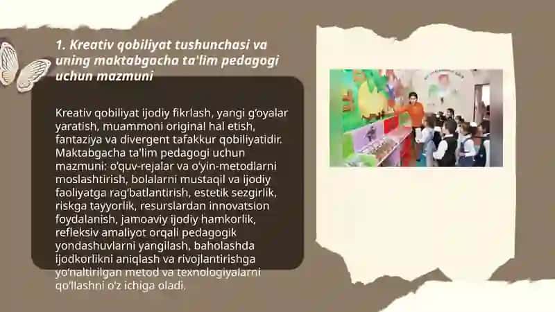 Bo'lajak maktabgacha ta'lim pedagoglarini kreativ qobiliyatlarini rivojlantirish mazmuni 3