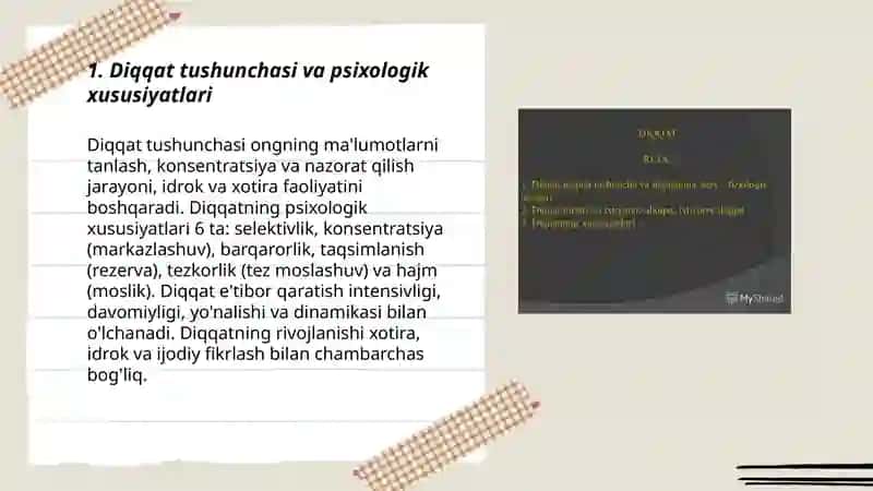 Diqqat haqida tushuncha va uning nerv-fiziakogik asoslari 3