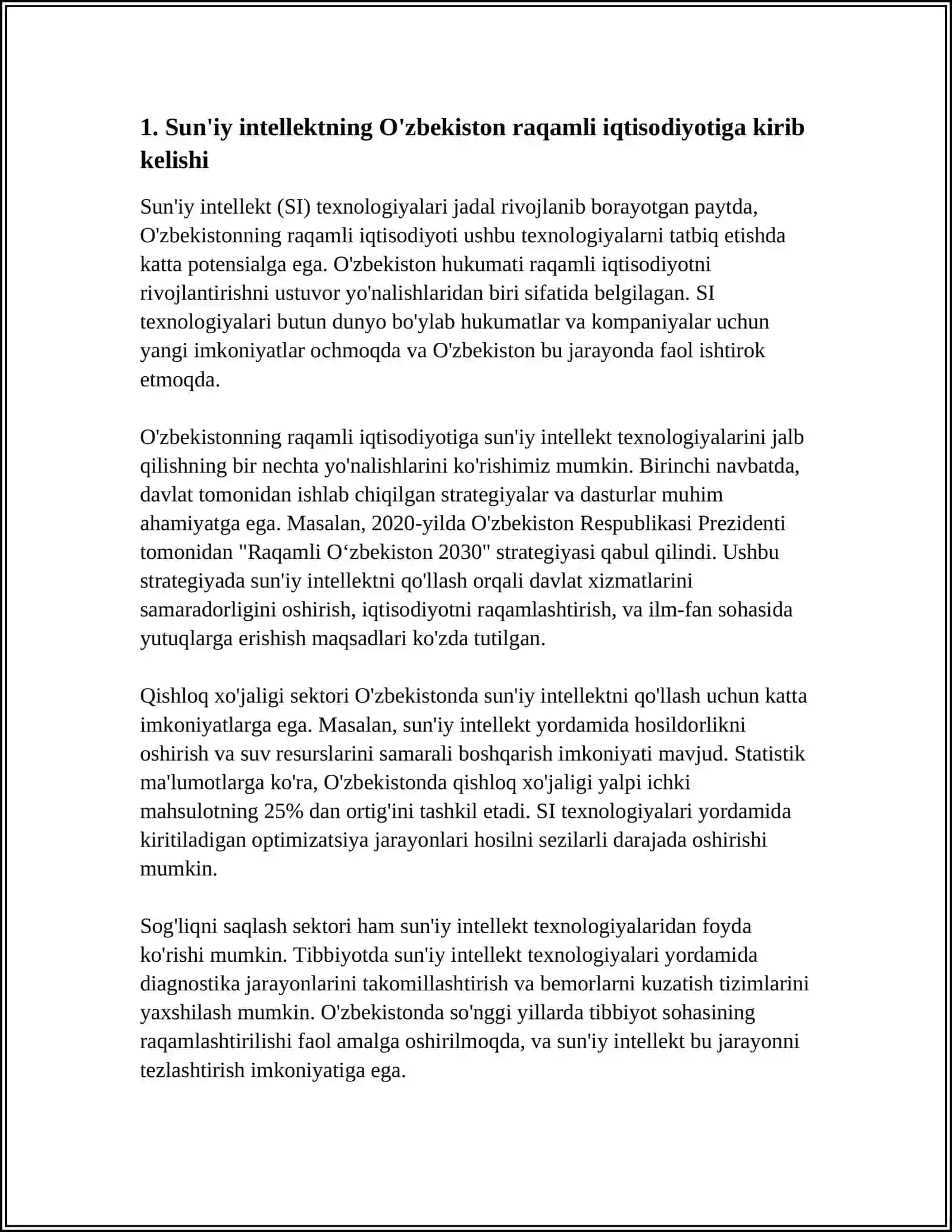 OZBEKISTAN RAQAMLI IQTISODIYOTIDA SUN’IY INTELLEKTNING TA’SIRI 3