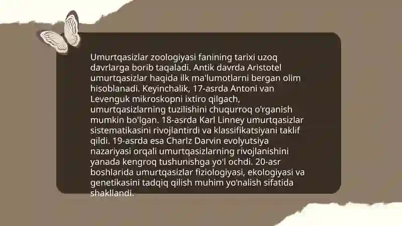 Umurtqasizlar zoologiyasi fani maqsad va vazifalari 3