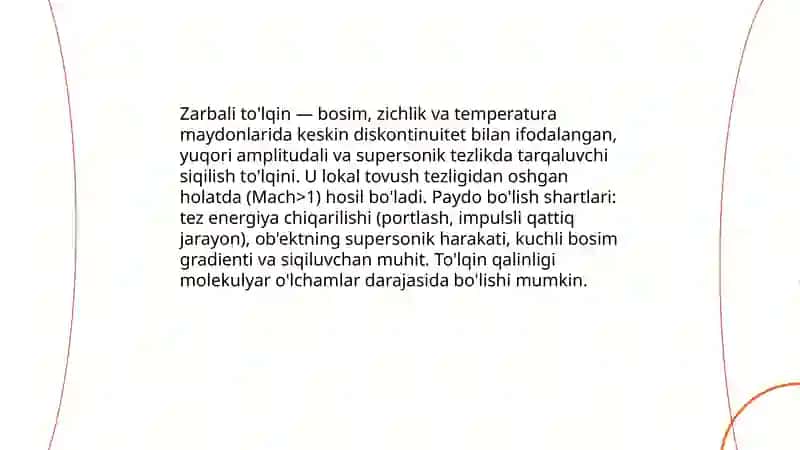Zarbali to'lqinli bevosita va bilvosita ta'sirlari 3