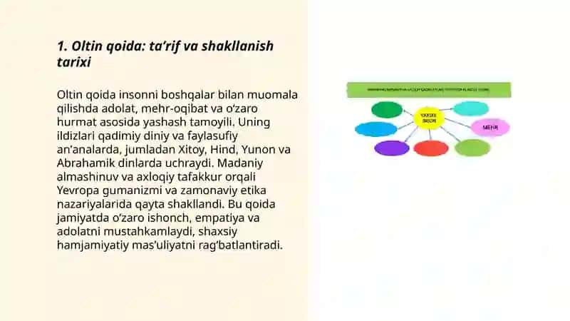 Oltin qoida asosida yashash-komil insonlik sari qadam 3