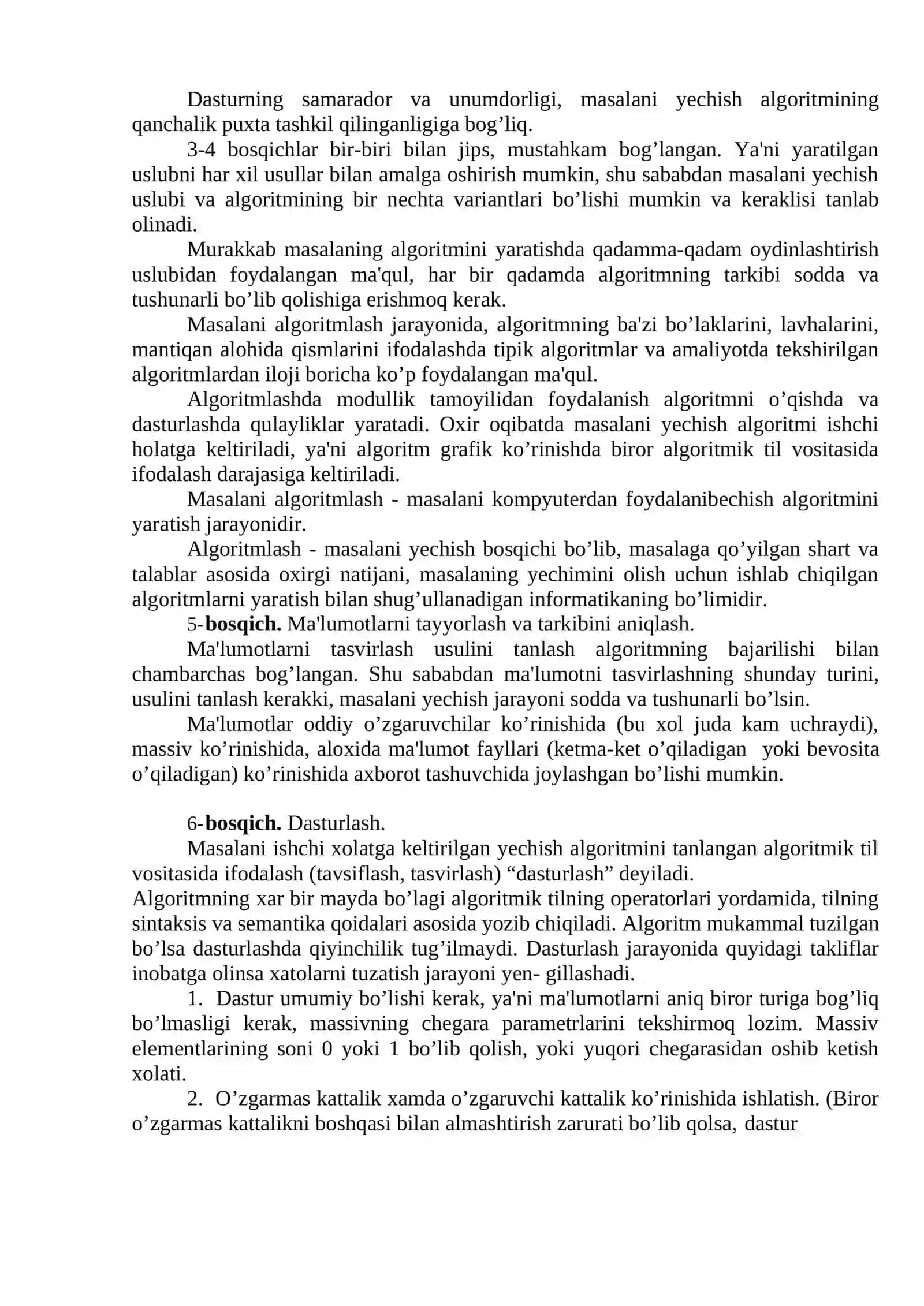 ALGORITMLASH ASOSLARI 3