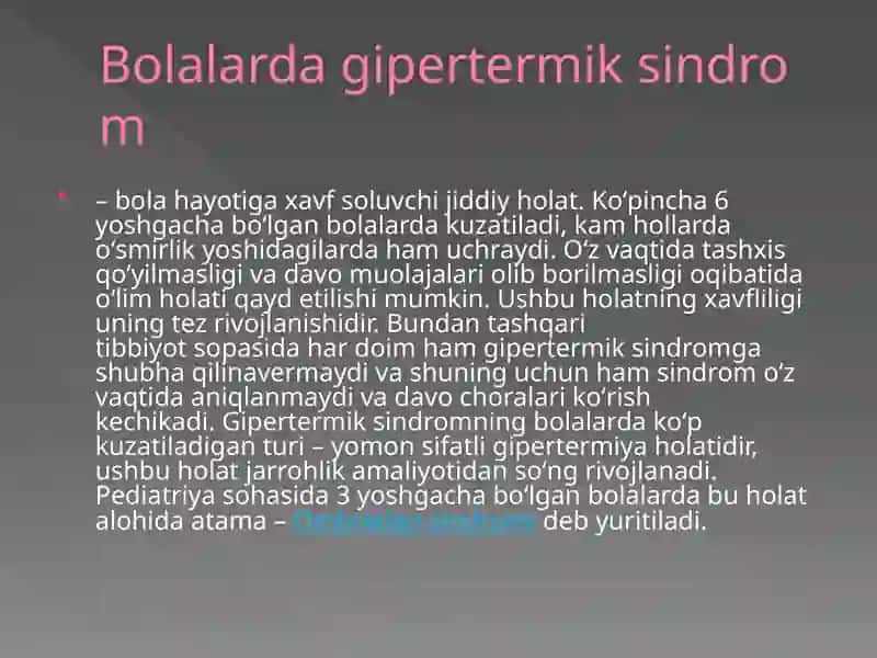 Gipertermiya.TalvasasindromiMiyashishi 3