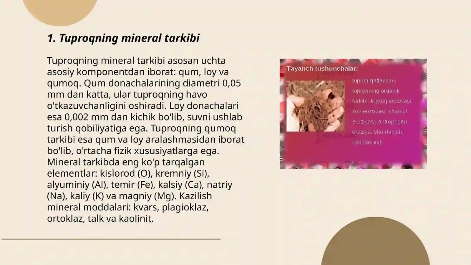 Tuproq va uning tabiiy xususiyatlari 3