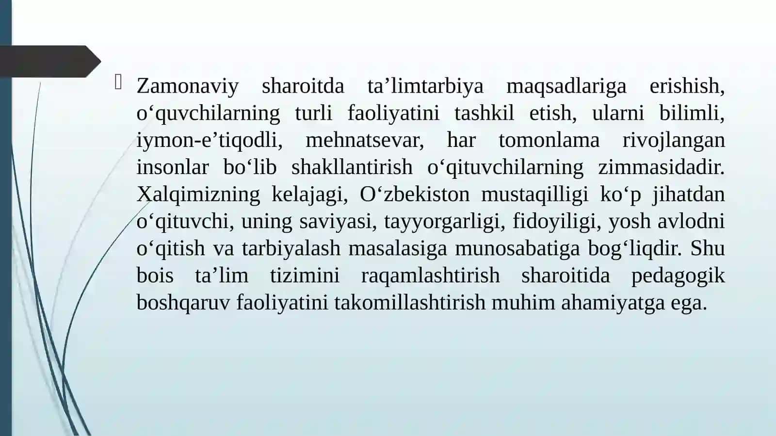 Ta’lim muhitini raqamlashtirish. Raqamli pedagogikaning asosiy tushunchalari va kategoriyalari 3