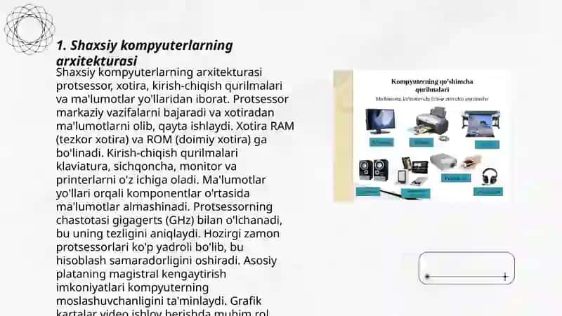 Shaxsiy kompyuterlarning axboriy va mantiqiy asoslari 3