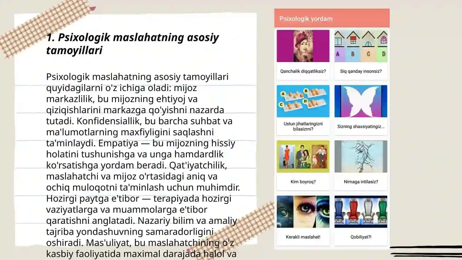 Psixologik maslahat va psixologik korreksiya haqida tushuncha 3