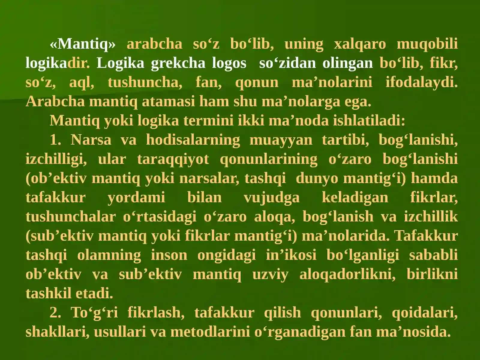 Tafakkurning mantiqiy shakllari va qonunlari 3