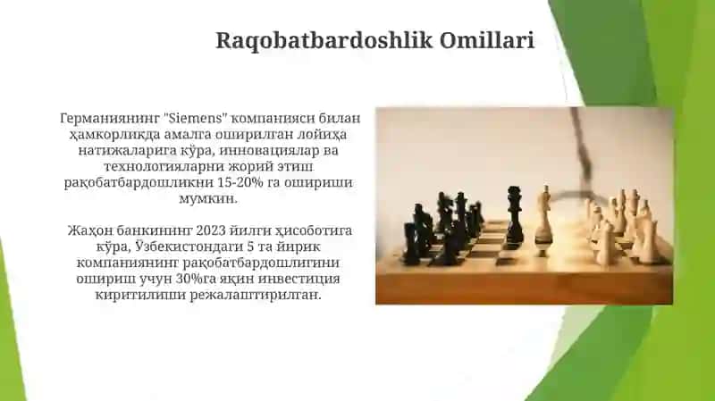 Raqobatbardoshlik Omillari 3
