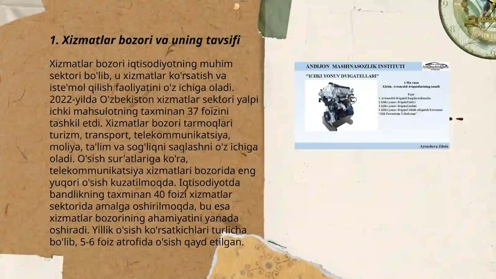 Xizmatlar Bozori va uning Tavsifi 3