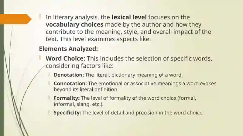 Lexical Level of Text Analysis 3