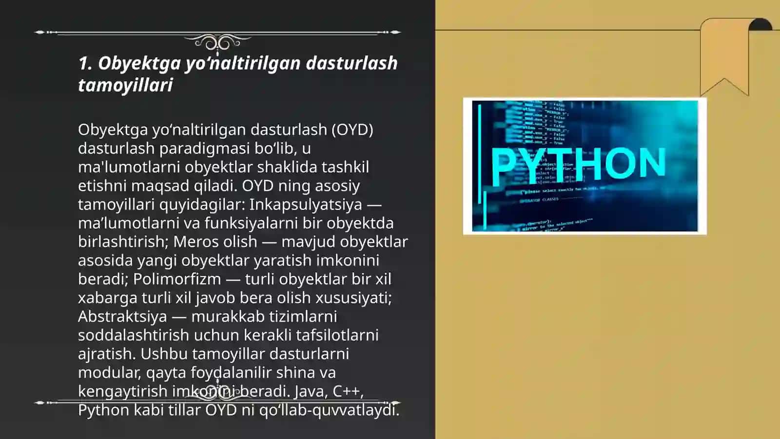 Pythonda obyektga yo‘naltirilgan dasturlash 3