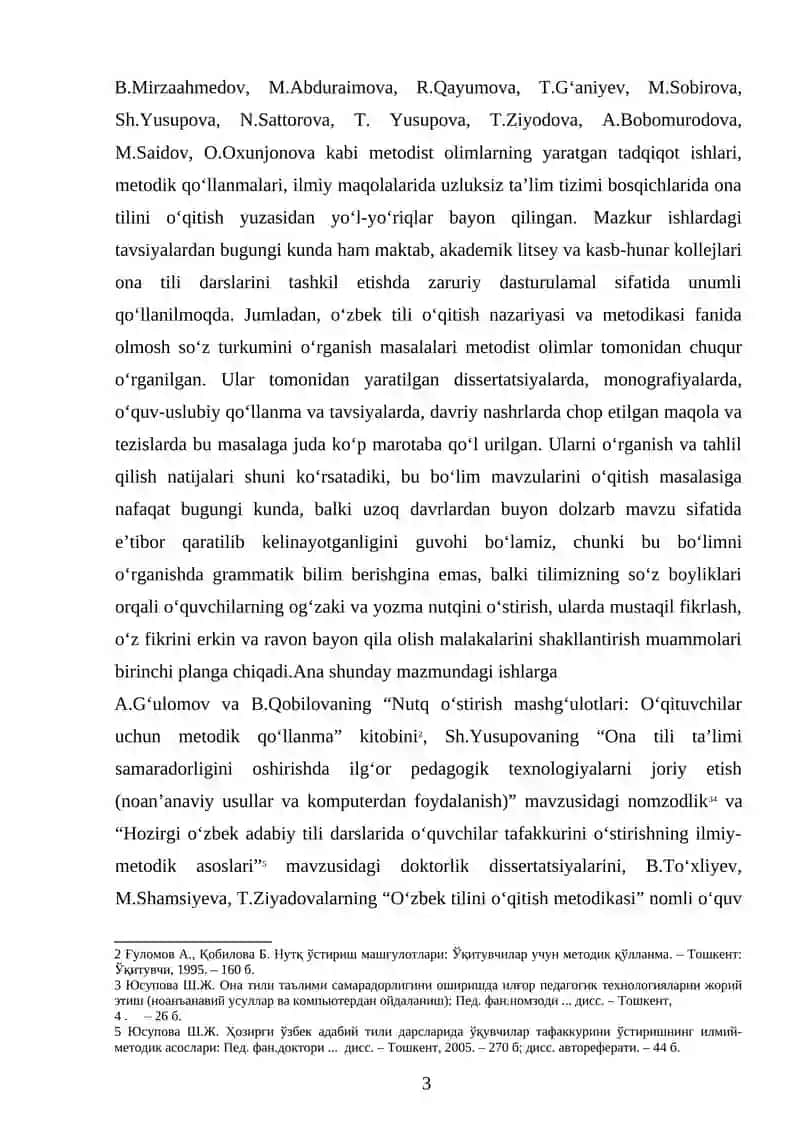 TA’LIM BOSQICHLARIDA OLMOSH SO‘Z  URKUMINING O‘QITILISHI 3