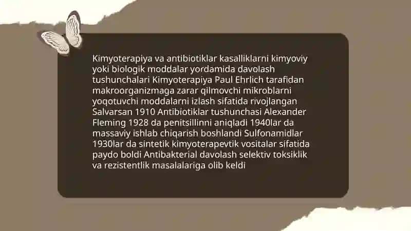 Kimyoterapiya va antibiotiklar 3