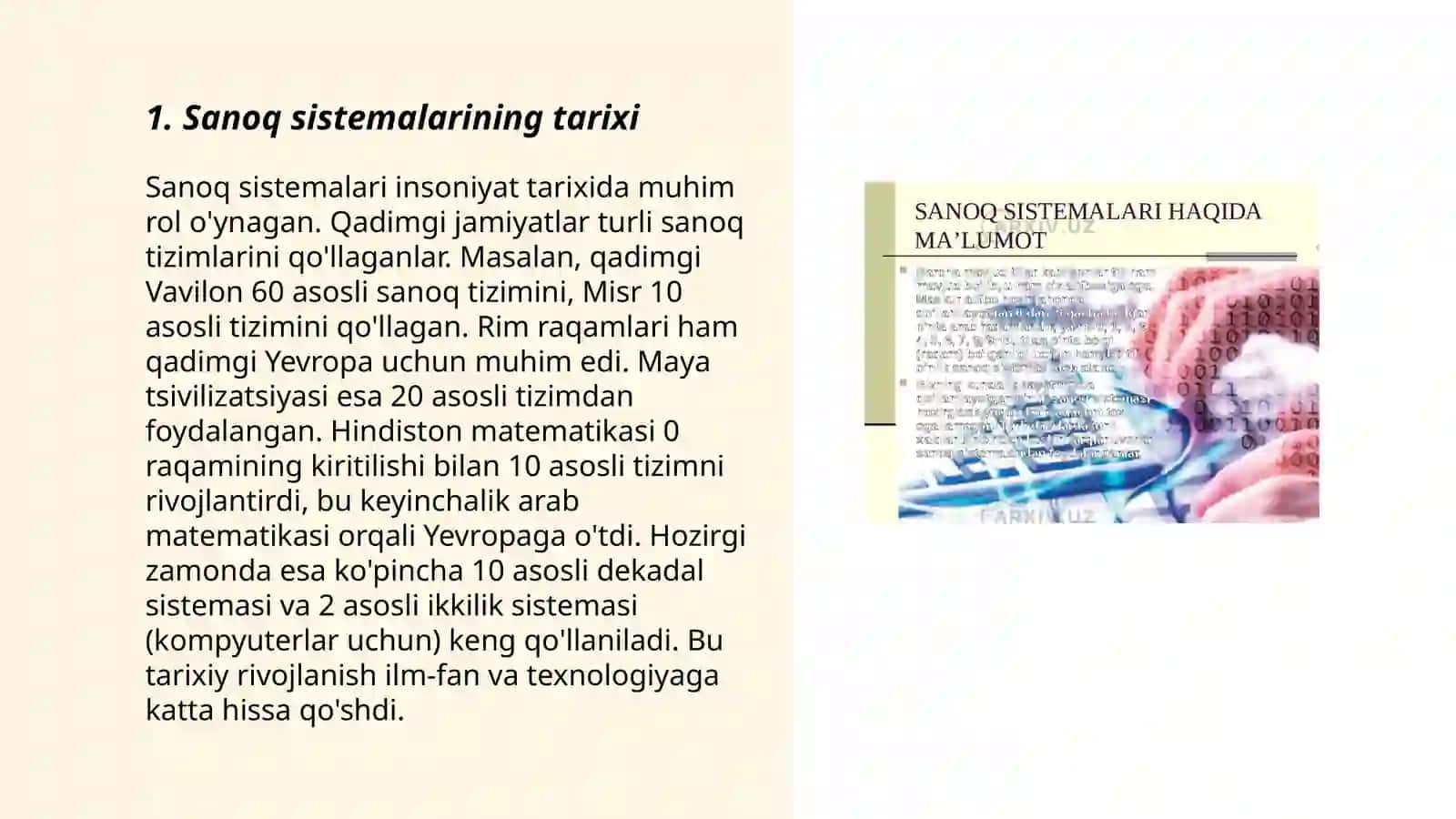 Sanoq sestimalari 3