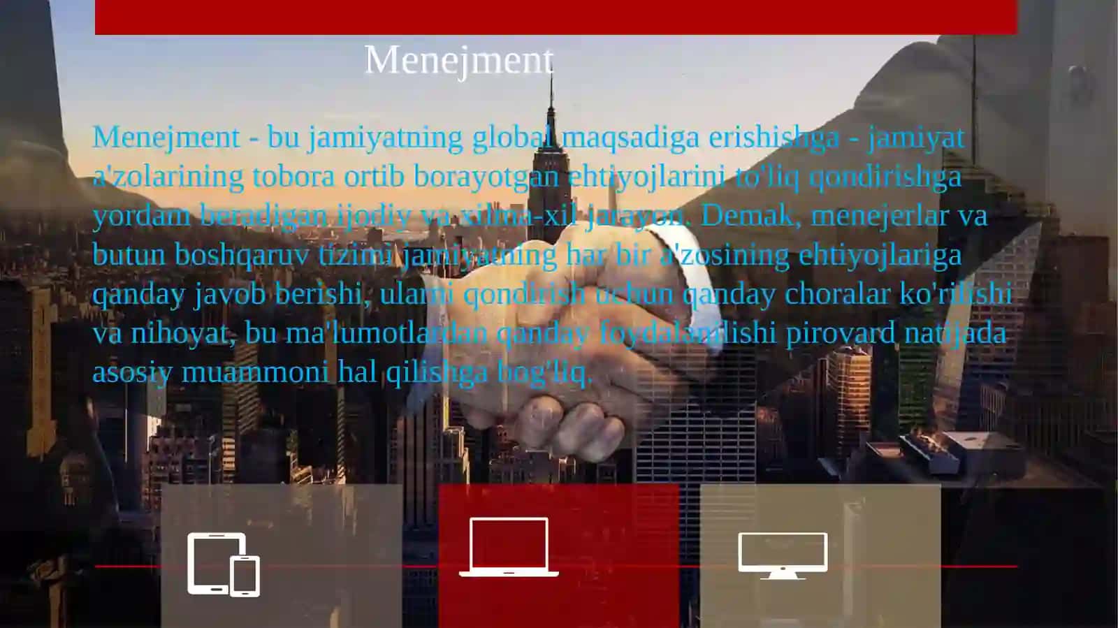 MENEJMENT MADANIYATI VA USLUBI 3