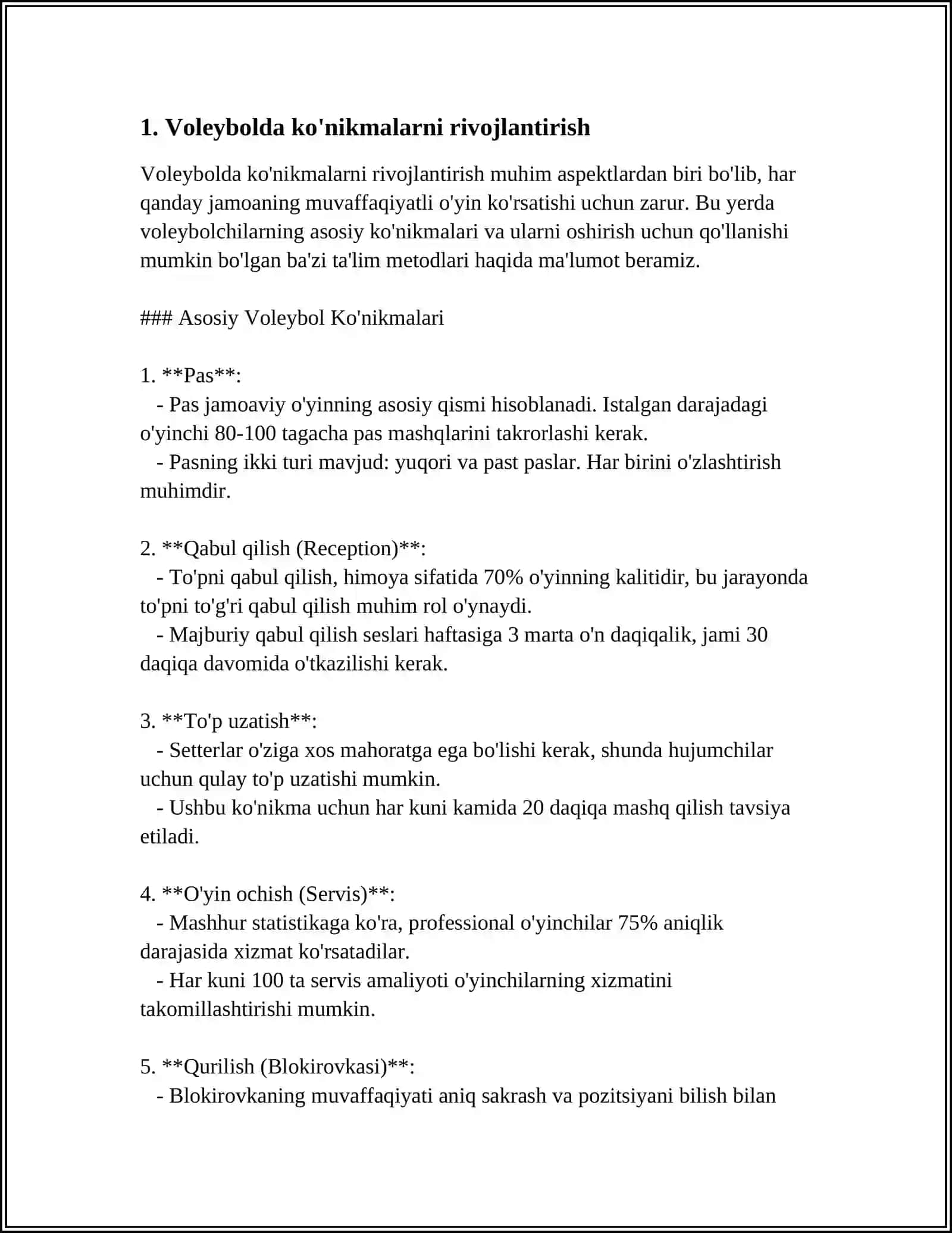 VOLEYBOL SPORT TURIDA HARAKATLI O’YINLAR YORDAMIDA HARAKAT SIFATLARINI RIVOJLANTIRISH 3
