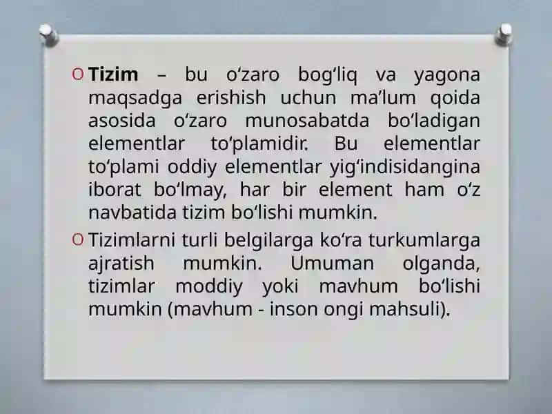AXBOROT TIZIMI TUSHUNCHASI VA UNING TARKIBIY QISMLARI 3