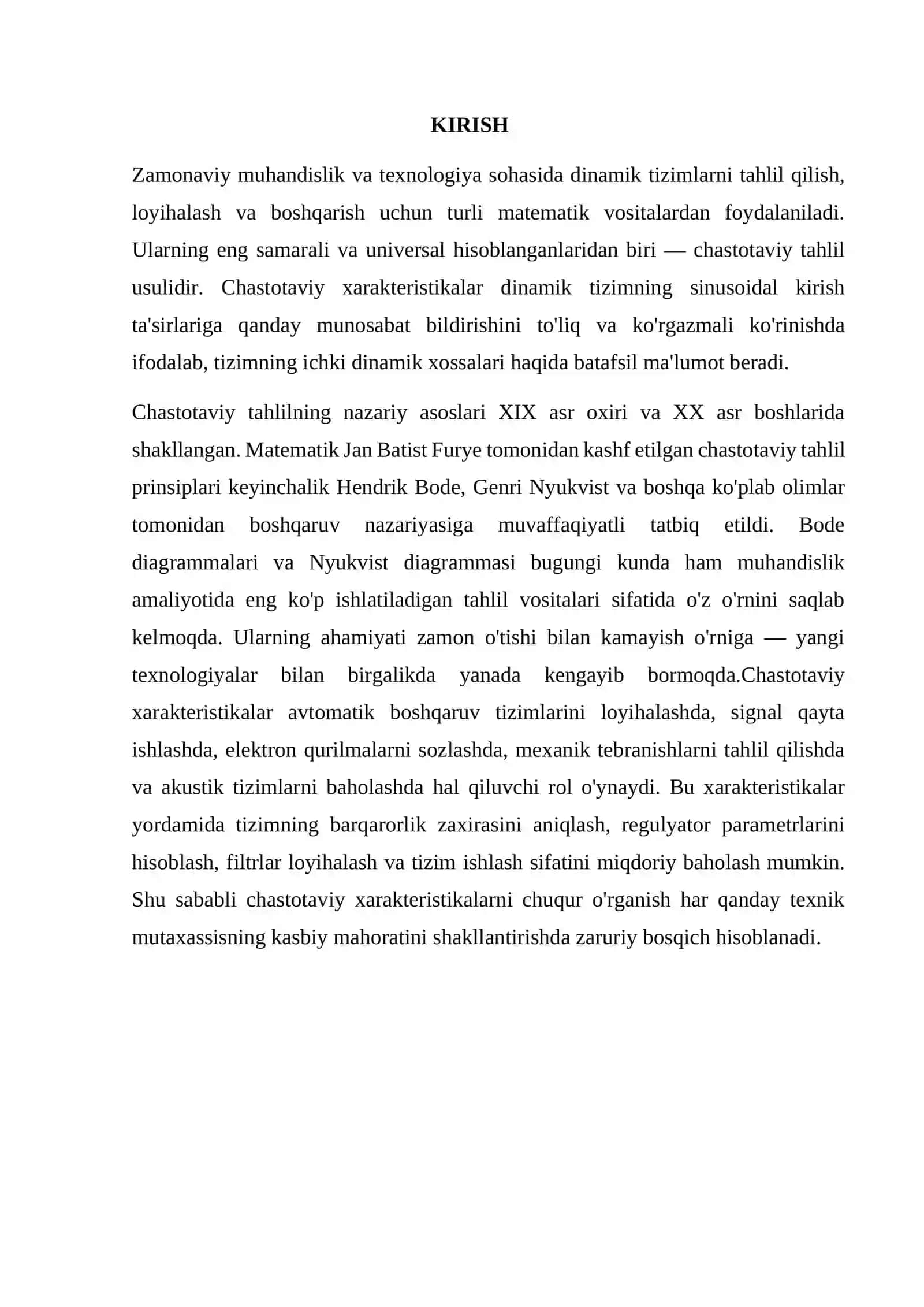Chastotaviy xarakteristikalar va ularning ahmiyati 3